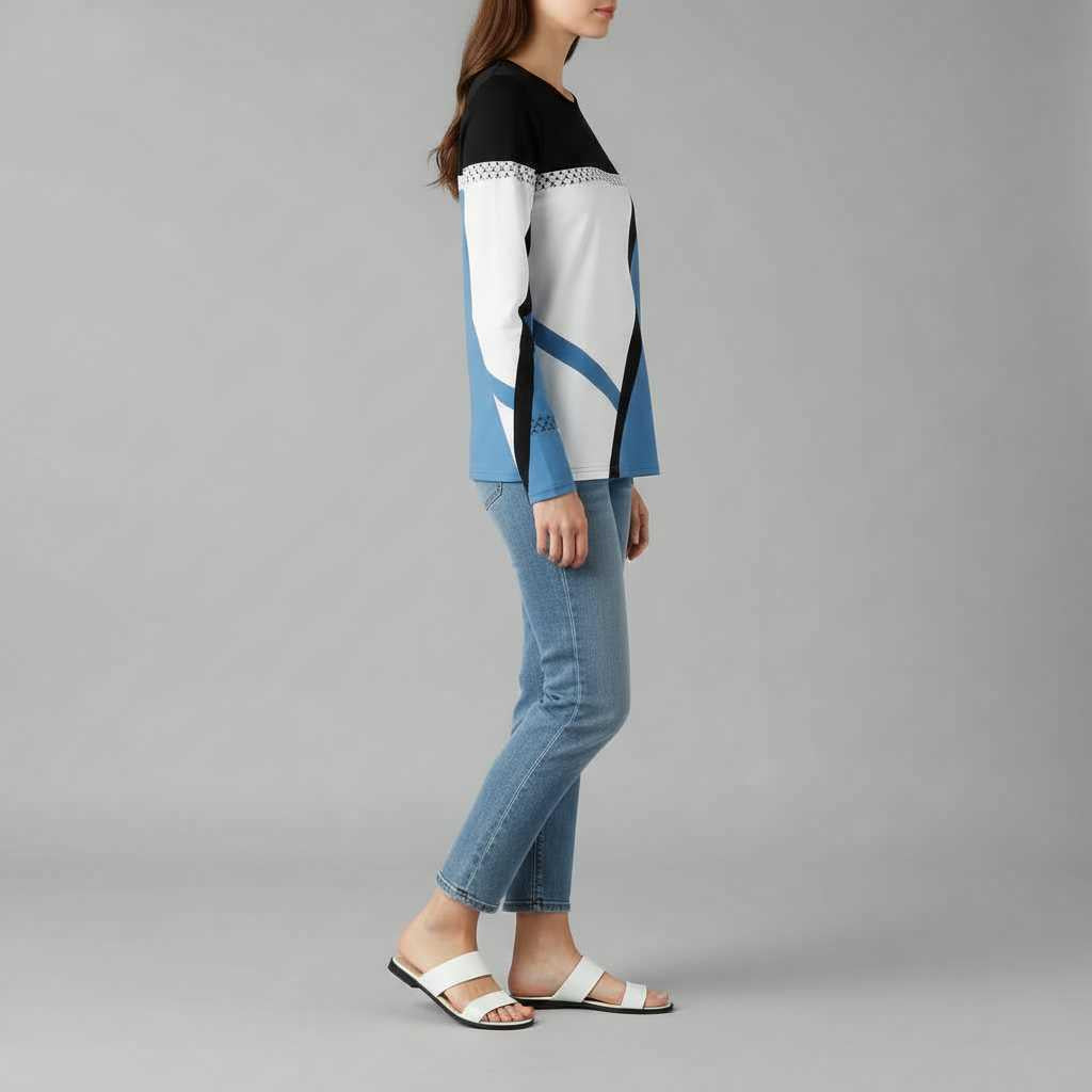 Sweter Graficzny Avril | Sweter Damski Casual
